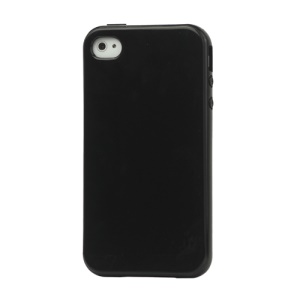 Lustrous TPU Case for iPhone 4 CDMA iPhone 4S - Black