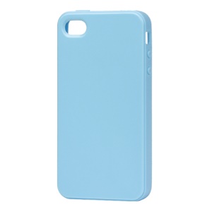 Lustrous TPU Case for iPhone 4 CDMA iPhone 4S - Light Blue