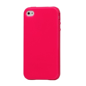 Lustrous TPU Case for iPhone 4 CDMA iPhone 4S - Rose
