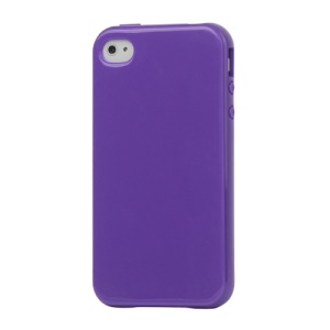 Lustrous TPU Case for iPhone 4 CDMA iPhone 4S - Purple