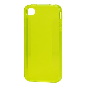 Stylish Blade TPU Case for iPhone 4 4S - Yellow