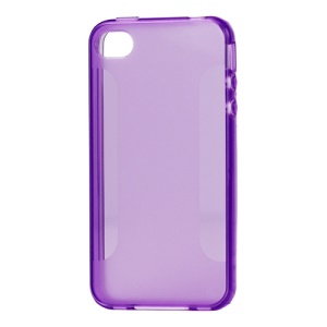 Stylish Blade TPU Case for iPhone 4 4S - Purple