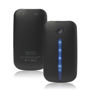 4000mAh Portable Battery Charger Station for iPhone iPad Smartphone - Black