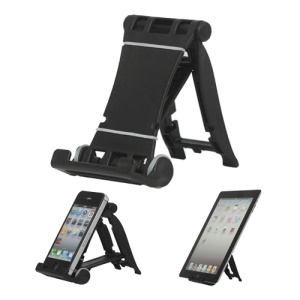 Portable Multi-angled Stand Holder for The New iPad iPhone 4S iPod Touch HTC One X - Black