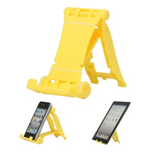 Portable Multi-angled Stand Holder for The New iPad iPhone 4S iPod Touch HTC One X - Yellow