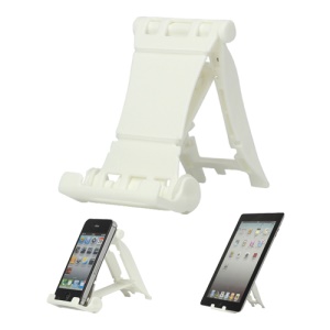 Portable Multi-angled Stand Holder for The New iPad iPhone 4S iPod Touch HTC One X - White