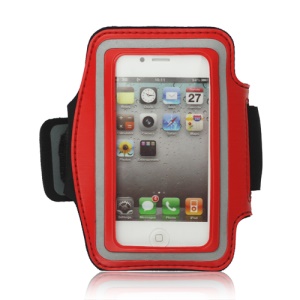 Gym Running Sport Armband Case for iPhone 4 4S - Red