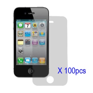 100PCS Clear LCD Screen Protector for iPhone 4 4S