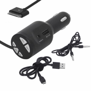 Multifunction FM Transmitter + Car Charger + Remote Control for iPhone iPod BlackBerry Samsung HTC Nokia Sony Motorola LG etc