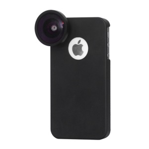 Super Wide Angle Optical Lens 0.4x + Protective Case for iPhone 4S 4