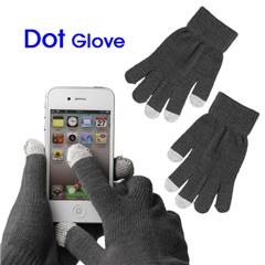 Unisex Capacitive Touch Screen Knit Gloves for iPhone 4S iPad 2 Samsung etc - Grey