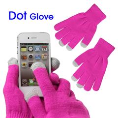 Unisex Capacitive Touch Screen Knit Gloves for iPhone 4S iPad 2 Samsung etc - Rose