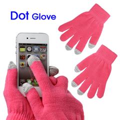 Unisex Capacitive Touch Screen Knit Gloves for iPhone 4S iPad 2 Samsung etc - Pink