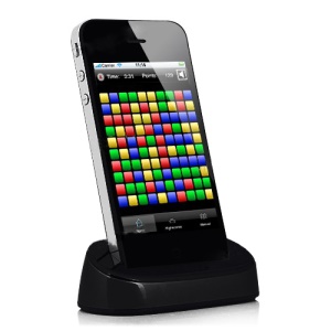 Portable Sync Cradle Charging Dock Station for iPhone 4S 4 iPod - Black