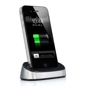 Portable Sync Cradle Charging Dock Station for iPhone 4S 4 iPod - Silver
