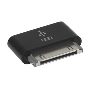 Micro USB Female to 30pin Male Dock Connector Adapter for The New iPad iPhone 4S iPod Touch - Black