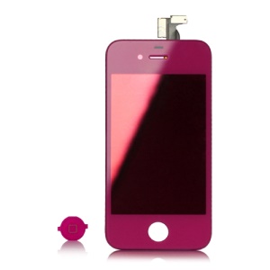 Electroplating iPhone 4S LCD Assembly with Touch Screen and Home Button Mirror Effect - Rose