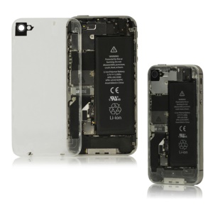 Clear Glass Back Cover Housing Replacement for iPhone 4S - Transparent