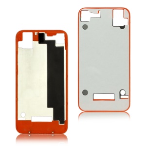 Plastic Frame Bezel for iPhone 4S Back Cover Housing - Red Orange