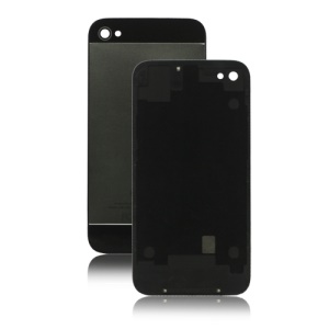 Matte Metal and Plastic Hybrid Back Cover Housing for iPhone 4S - Black / Grey