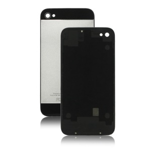 Matte Metal and Plastic Hybrid Back Cover Housing for iPhone 4S - Black / Silver
