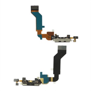 Dock Connector Charging Port Flex Cable for iPhone 4S (High Quality) - Black