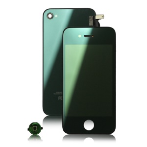 Plated Color Conversion Kit Set for iPhone 4S (LCD Assembly + Housing + Home Button) - Green