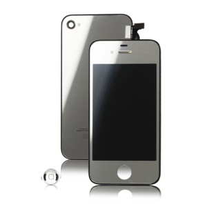 Plated Mirror iPhone 4S Conversion Kit (LCD Assembly + Housing + Home Button) - Silver