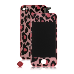 Pink Leopard iPhone 4S Conversion Kit (LCD Assembly + Back Housing + Home Button)