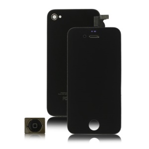 iPhone 4S LCD Assembly + Back Cover + Home Button - Black