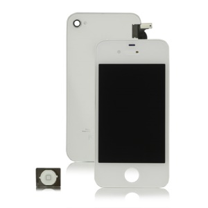 iPhone 4S LCD Assembly + Back Cover + Home Button - White