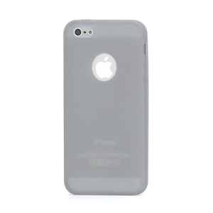Finger Print Swirling Skin Silicone Case Cover for iPhone 5 - Transparent