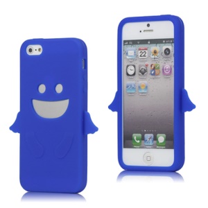 Angel Soft Silicone Rubber Case Cover for iPhone 5 - Dark Blue
