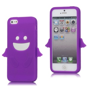 Angel Soft Silicone Rubber Case Cover for iPhone 5 - Purple