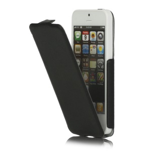 Vertical PU Leather Cover Case for iPhone 5