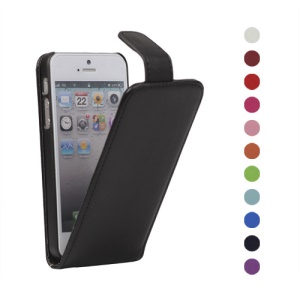 Vertical PU Leather Wallet Flip Case Cover for iPhone 5