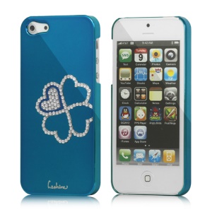 Eileen Clover Electroplating Diamante Case Cover for iPhone 5 - Capri Blue