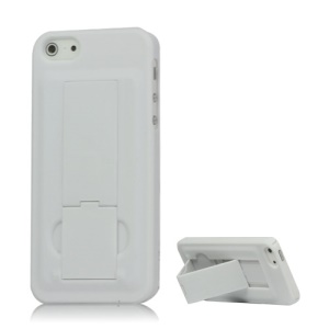 iPhone 5 Rubberized Hard Case with Stand - White