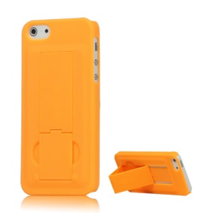 iPhone 5 Rubberized Hard Case with Stand - Yellow