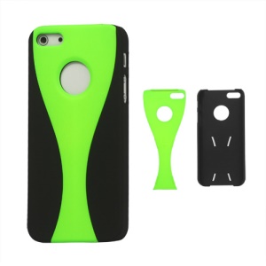 Detachable Goblet Hard Protective Case for iPhone 5 - Black / Green