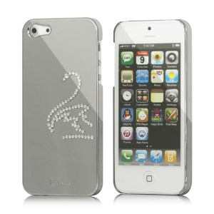 Eileen Swan Electroplating Diamond Cover Case for iPhone 5 - Silver