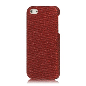 Shiny Flash Sequin Hard Cover for iPhone 5 - Red
