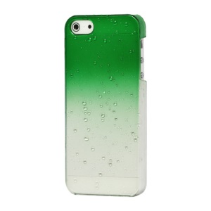 Water Drop Raindrop Shade Hard Skin Case Cover for iPhone 5 - Green