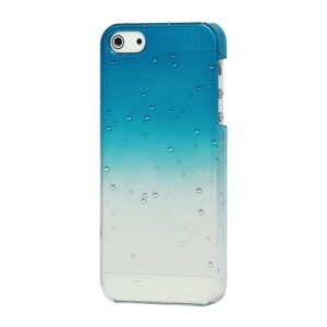 Water Drop Raindrop Shade Hard Skin Case Cover for iPhone 5 - Baby Blue