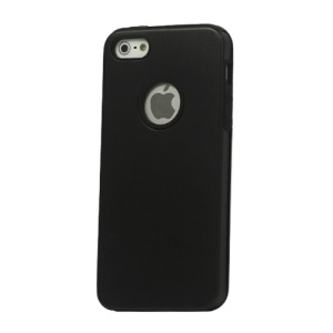 Premium Aluminium Metal + Silicone Case for iPhone 5 - Black