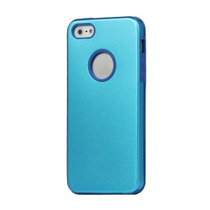 Premium Aluminium Metal + Silicone Case for iPhone 5 - Baby Blue