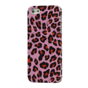Fashion Leopard Hard Case Cover for iPhone 5 - Purple