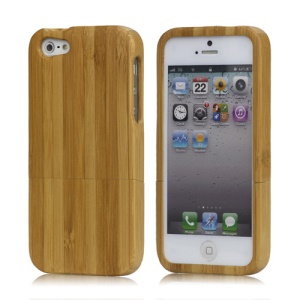 Detachable Striped Wood Natural Bamboo Hard Case Accessories for iPhone 5