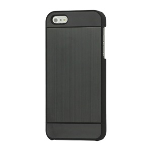 Deluxe Brushed Metal Hard Protective Case Cover for iPhone 5 - Black