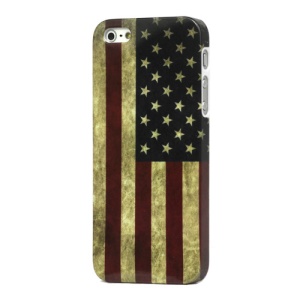 Retro American Flag Hard Plastic Case for iPhone 5